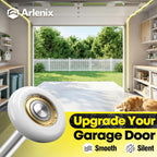 Arlenix 12 Pack Garage Door Rollers Replacement, 2” Nylon Garage Rollers with 6200-zz Dual Sealed Bearings, Quiet & Smooth Operation, Heavy-Duty 4” Steel Stem for Standard Residential Garage Doors