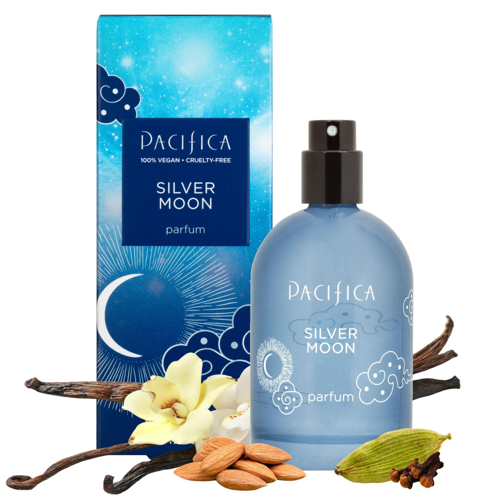 Pacifica Silver Moon Vanilla Almond Spice Perfume ��� Warm Gourmand Clean Fragrance for Women, 2 fl oz (Vegan & Cruelty-Free)