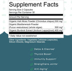 Herbal Vineyards Organic Wildcrafted Vegetable 60 Capsules | 1500MG | Pack of 2 | Irish Sea Moss, Bladderwrack and Burdock Root, Immune Support, Healthy Skin & Energy | Powerful Immunity Booster