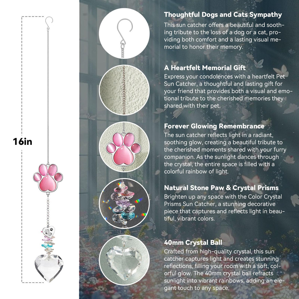 Dog Memorial Gifts, Pet Memorial Suncatcher, Loss of Dog Sympathy Gift