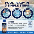 Liquid Solar Pool Cover for Inground & Above Ground Pools, 32 oz Weekly Liquid Solar Blanket for Pool, Helps Reduce Evaporation & Hold in Warmth, Invisible Pool Water Warmer, BubbyShine