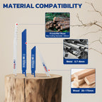 WORKPRO 32-Piece Reciprocating Saw Blade Set - Metal/Woodcutting Saw Blades, Pruner Saw Blades with Organizer Pouch