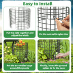 UNIFAMILY 12 Pcs Plant Protectors from Animals, 16x12IN Metal Plant Cage to Keep Animals Out, 4 Pack Garden Cages to Keep Animals Out, Garden Protection for Vegetables Chicken Wire Cage for Plants