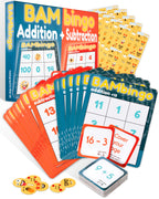 THE BAMBINO TREE Addition and Subtraction Facts Bingo Game - 1st 2nd & 3rd Grade Educational Math Learning for Classroom & Homeschool