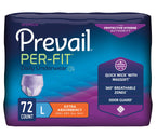 Prevail Per-Fit for Women Daily Protective Underwear, Pull-up Disposable Adult Diaper for Women, Extra Absorbency, Large, 72 Count (4 Packs of 18)