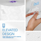 Scott Professional High-Capacity Hard Roll Paper Towels, Bulk (02001), Hardwound, Elevated Design, Absorbency Pockets, White, for ScottBrand Purple Core Dispensers (6 Rolls at 950' Each, 5,700'/Case)