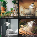 VIVOSUN 2 Pack Clamp Lamp Light with Detachable 5.5 Inch Aluminum Reflector
