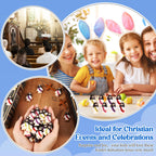 Bememo 100 Pcs Little Jesus Figures Jesus Loves You Original Design Rubber Pocket Toys Little Figures to Hide and Seek Sunday School Religious Party Share Gifts(Bright Colors)