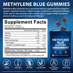 Methylene Blue Gummies 5mg Per Serving, Supports Cognitive Function, Cellular Energy, Mental Focus, Antioxidant Activity, 99.9% Pure, Vegan | 30 Gummies
