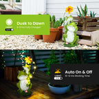 GIGALUMI Solar Garden Statues, Loving Frog Garden Decor