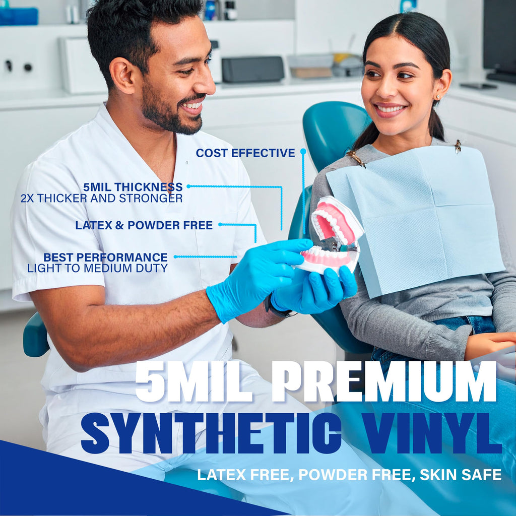 London Labs Synthetic Vinyl Exam Gloves (1000, Large)