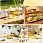 6 Pieces Large Gold Reserved Table Signs, Reserved Seating Sign, Reserve Signs for Wedding Exclusive Seat Identification at Restaurants and Parties (Large-6PCS)