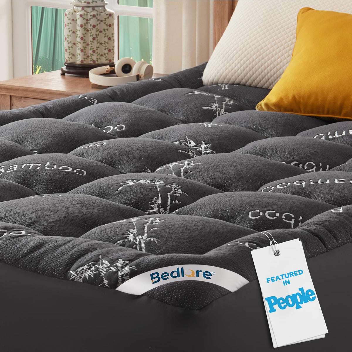 BEDLORE Queen Mattress Topper, Thick Soft Pillow Top Bed Topper