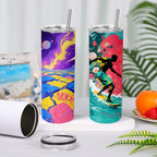 Joyclub 20 oz Sublimation Tumbler Blank 16 Pack Flat Edge Skinny Straight