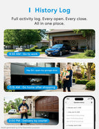 meross Smart Garage Door Opener Remote with External Antenna, Up to 3 Single Doors, Compatible with Apple HomeKit, Amazon Alexa, Google Assistant, SmartThings, App Control, No Hub Needed