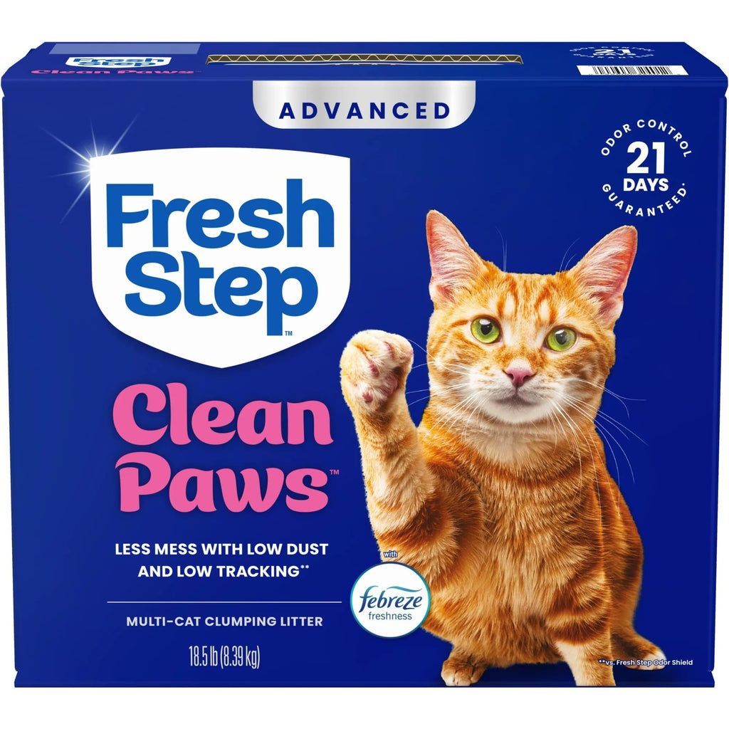 Fresh Step Advanced Clean Paws Multi Cat Clumping Cat Litter, 18.5 lb, 2 Pk