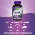 Nature's Way Sambucus Elderberry Gummies, Immune Support Gummy for Adults & Kids Ages 4+ with Black Elderberry Extract, Vitamin C, Vitamin D3, and Zinc*, 60 Gummies (Set of 3)