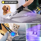 DARKBEAM UV Flashlight 365nm & 395nm Dual Black Light, Blacklight USB Rechargeable LED Ultraviolet Flashlights, Powerful Focusable Woods Lamp Pet Urine Detector, for Uranium Glass, Resin Curing