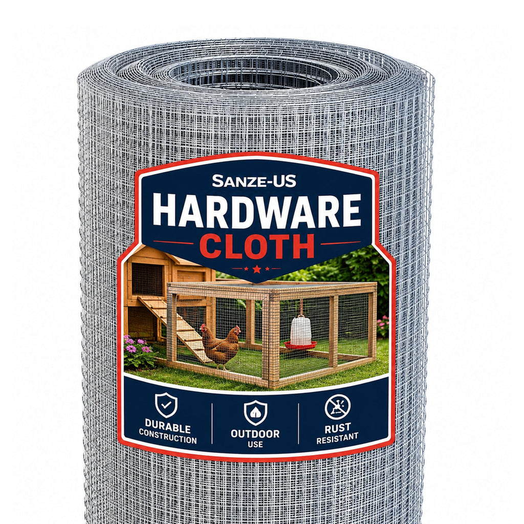 SANZEUS Hardware Cloth, 48in x 100ft 1/2in Mesh, 19GA Chicken Wire Fencing