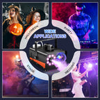 Dashsafe 1200W Fog Machine, 6000CFM for Halloween, Disco Light & Remote