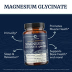Magnesium Glycinate 400mg | High Absorption Formula for Sleep, Calm, Muscle Relaxation, Heart, Bone & Nerve Support for Women & Men | Chelated Magnesium Glycinate Supplement | 120 Ct (2 Month Supply)