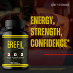 Erefil Supplement Capsules, Advanced Erefil Natural Pills - Maximum Strength, All Natural Performance, Stamina and Energy Support, Ere Fil Overall Health and Wellness Support Reviews (3 Pack)