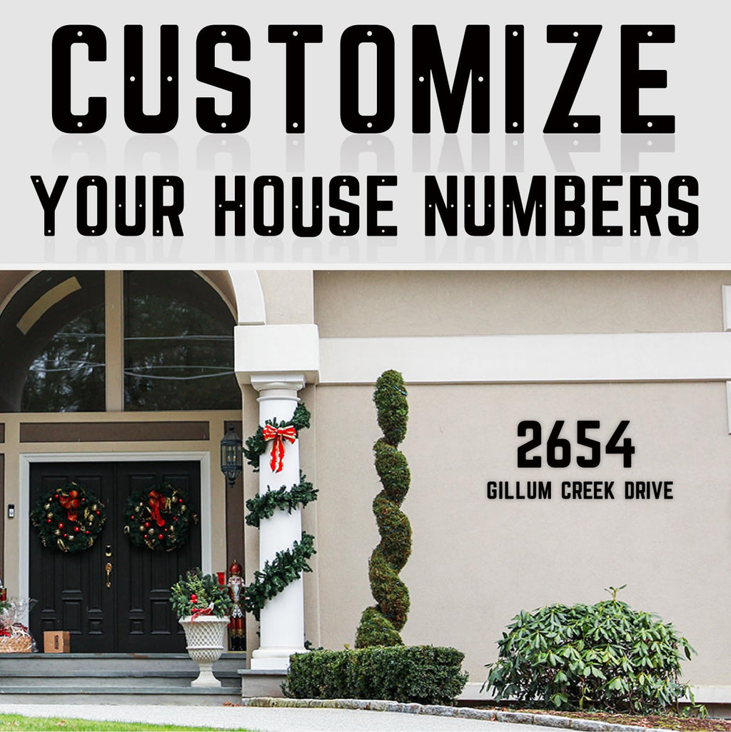 28 Inch Black Aluminum Letters, Floating House Address Numbers for Outside, Modern Metal Door Numbers Letters, Metal House Address Letter and Number for Home Office Apartment (P)