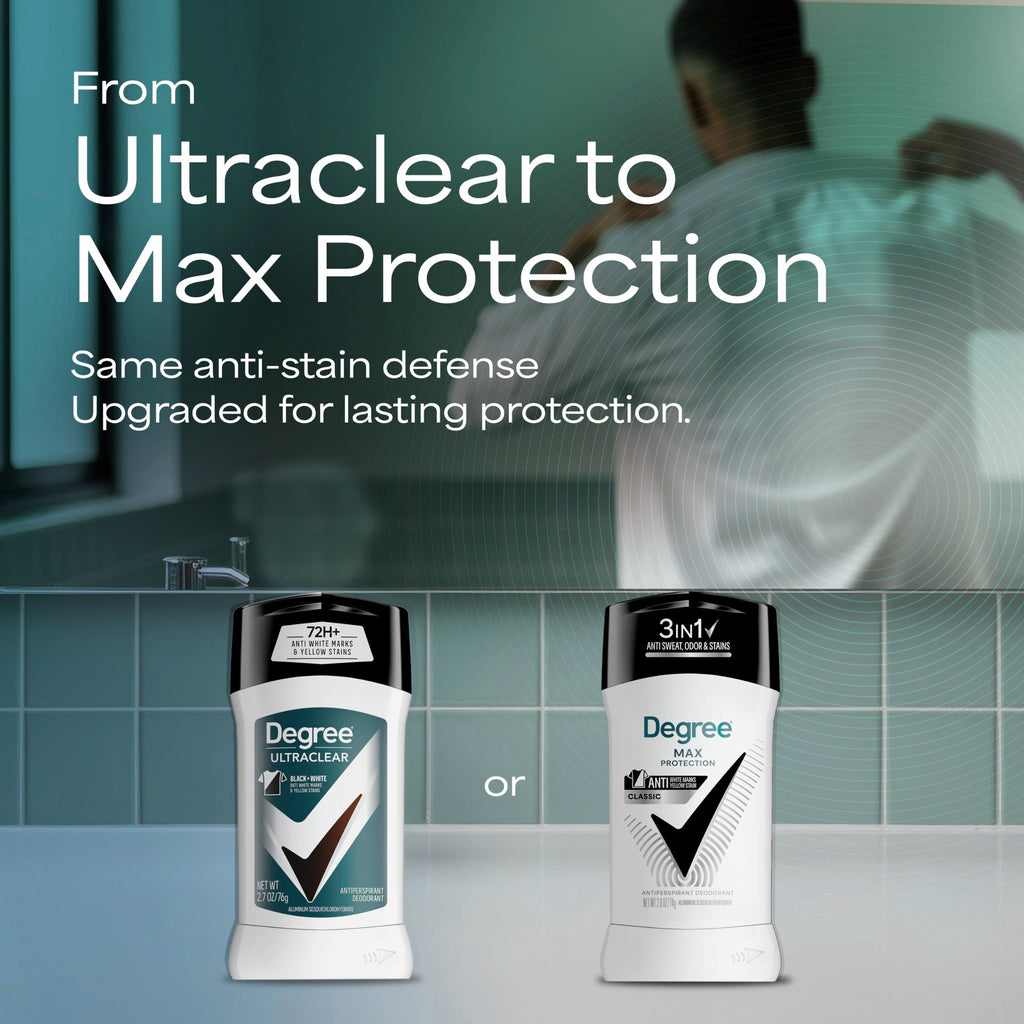 Degree Men UltraClear Antiperspirant Deodorant, 4 Count, 2.7 oz