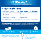 Lactaid Fast Act Lactose Intolerance Relief Caplets, Lactase Enzyme to Prevent Gas, Bloating and Diarrhea Due to Lactose Sensitivity, Single-Serve Supplements for Travel and On-The-Go, 60 Count