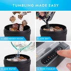 National Geographic Rock Tumbler Refill Kit - 1 Lb. Mix of Genuine Rough Agate Rocks for Tumbling - Rock Tumbler Supplies Include Rock Tumbler Grit and Jewelry Accessories, Raw Agate