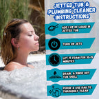AhhSome Jetted Tub & Hot Tub Cleaner, Powerful Spa Bath Cleaning Solution for Jacuzzis & Whirlpools, 1 Gallon (64 Treatments), Professional Grade Septic Safe Solution for Hot Tubs, Made in USA