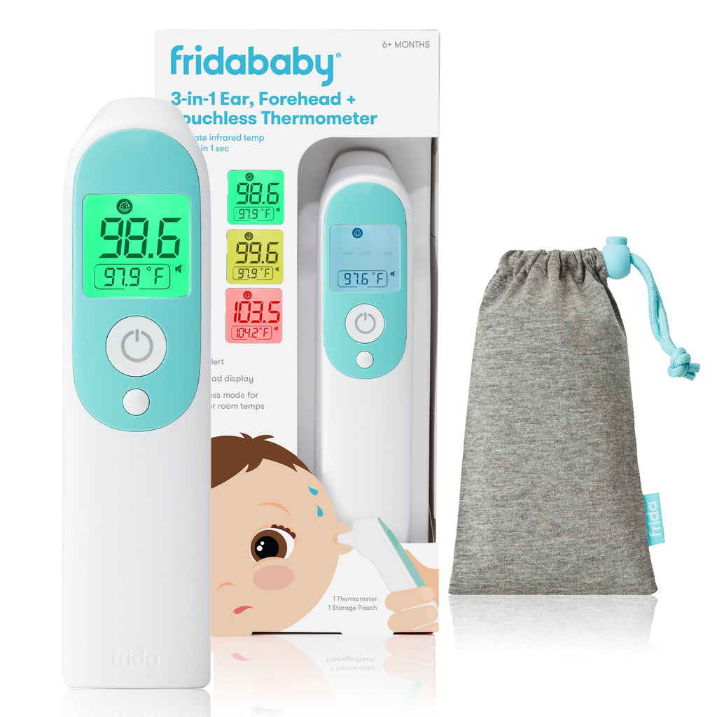 Frida 3-in-1 Infrared Thermometer for Ear, Forehead & Touchless