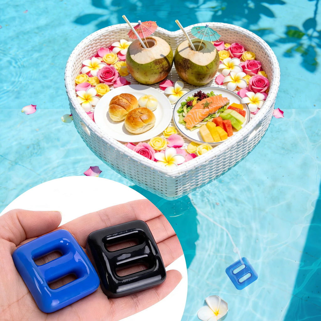 DECOHS 4 Pack 150g Pool Float Anchor Replacement Set, Pool Fountain Float Weight with String, Pools Weight Floating Anchor for Lake Floats Fountains Swimming Areas