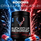 Bucked Up Pre Workout Freedom Pop | 200mg Caffeine with Citrulline Malate Beta Alanine AlphaSize and Taurine | Pre Workout Powder (30 Servings)