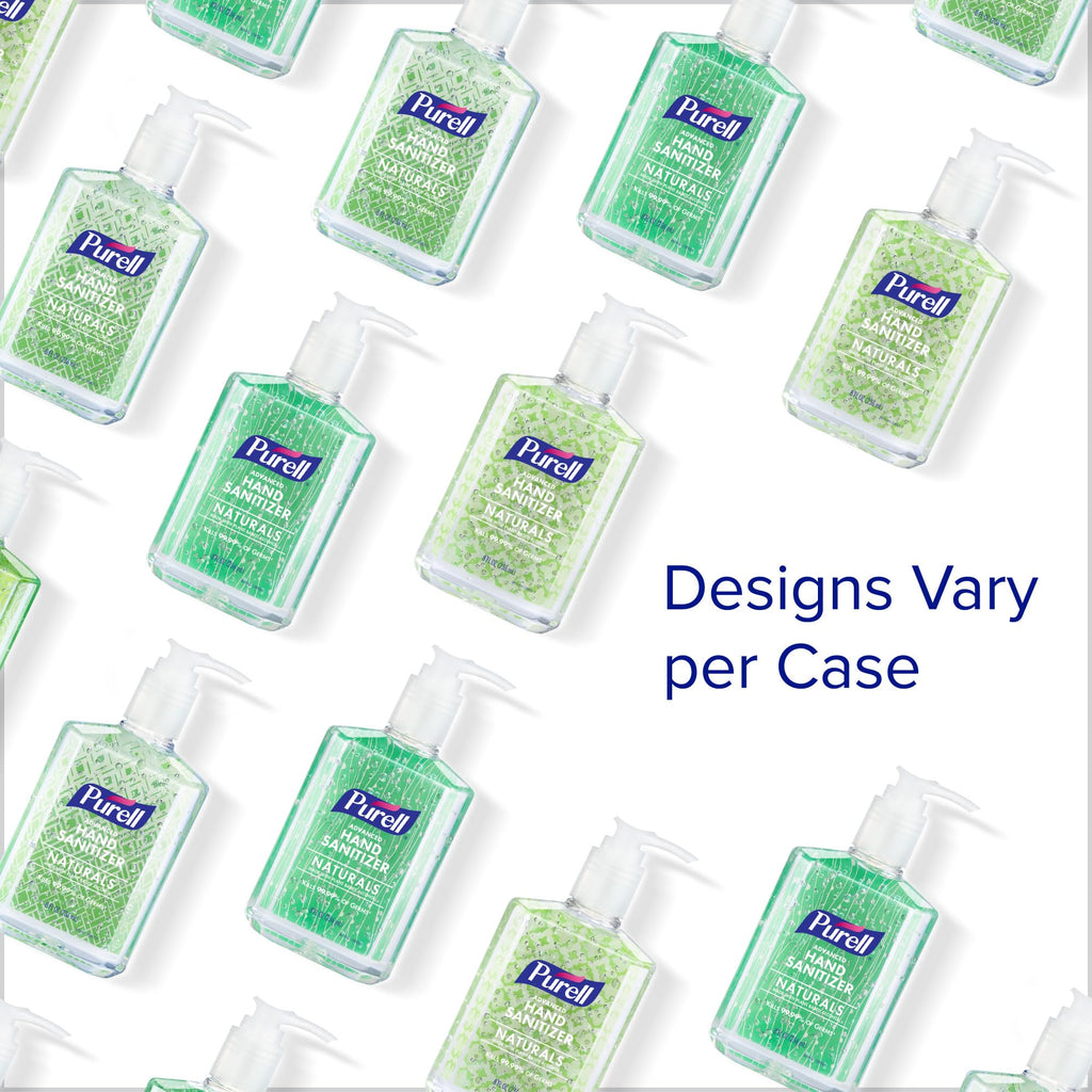 PURELL Advanced Hand Sanitizer Naturals with Plant Based Alcohol, Citrus Scent, 8 fl oz Pump Bottle (Pack of 4) - 9626-06-ECDECO