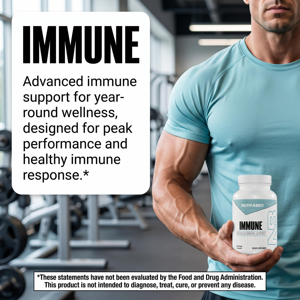 NutraBio Immune Support Supplement with EpiCor, 90 Vegetable Capsules