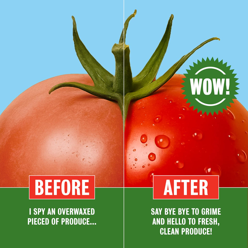 Rebel Green Fruit & Veggie Wash - Natural Produce Wash - Plant-Based Vegetable Wash Spray - Fruit and Vegetable Wash with No Aftertaste - Sustainable Food Wash - (34 oz Refill Bottles, 6 Pack)