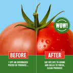 Rebel Green Fruit & Veggie Wash - Natural Produce Wash - Plant-Based Vegetable Wash Spray - Fruit and Vegetable Wash with No Aftertaste - Sustainable Food Wash - (34 oz Refill Bottles, 6 Pack)