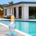 GANSHAYA Mermaid Porch Goose Outfits Summer Goose Shiny Mermaid Dress & Wigs Princess Goose Clothes Fits 23'' Geese Statue for Holiday Birthday Outdoor Beach Yard Lawn Garden Decor