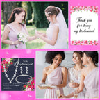 Yinkin 6 Pcs Bridesmaid Jewelry Set Necklace Earring Bracelet,Fresh
