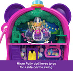 Polly Pocket Dolls & Playset, Bubble Tea Panda Compact, Animal Toy with 2 Micro Dolls, Pet Panda & Food Accessories