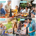 Fly Fans for Tables, Fly Fan Outdoor Indoor Keep Flies Away, Table Top Spinner with Holographic Blades, Flies Deterrent for Picnic, Restaurant, Party, Home, BBQ (4 Pack)