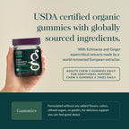 Gaia Herbs Black Elderberry (Sambucus nigra) Extra Strength Gummies - Delicious Immune Support Supplement* - Certified Organic Black Elderberries for Immune System Support* - 40 Gummies (20 Servings)