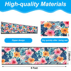 Junkin Pool Handrail Cover 8 ft Swimming Pool Ladder Hand Rail Cover with Zippers Slip Resistant Railing Hibiscus Flowers Rail Grip for Inground Pools Swimming Hand Railing