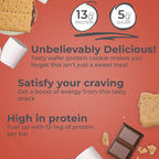 Power Crunch Protein Wafer Bars, High Protein Snacks with Delicious Taste, S'Mores, 1.4 Ounce (Pack of 24)