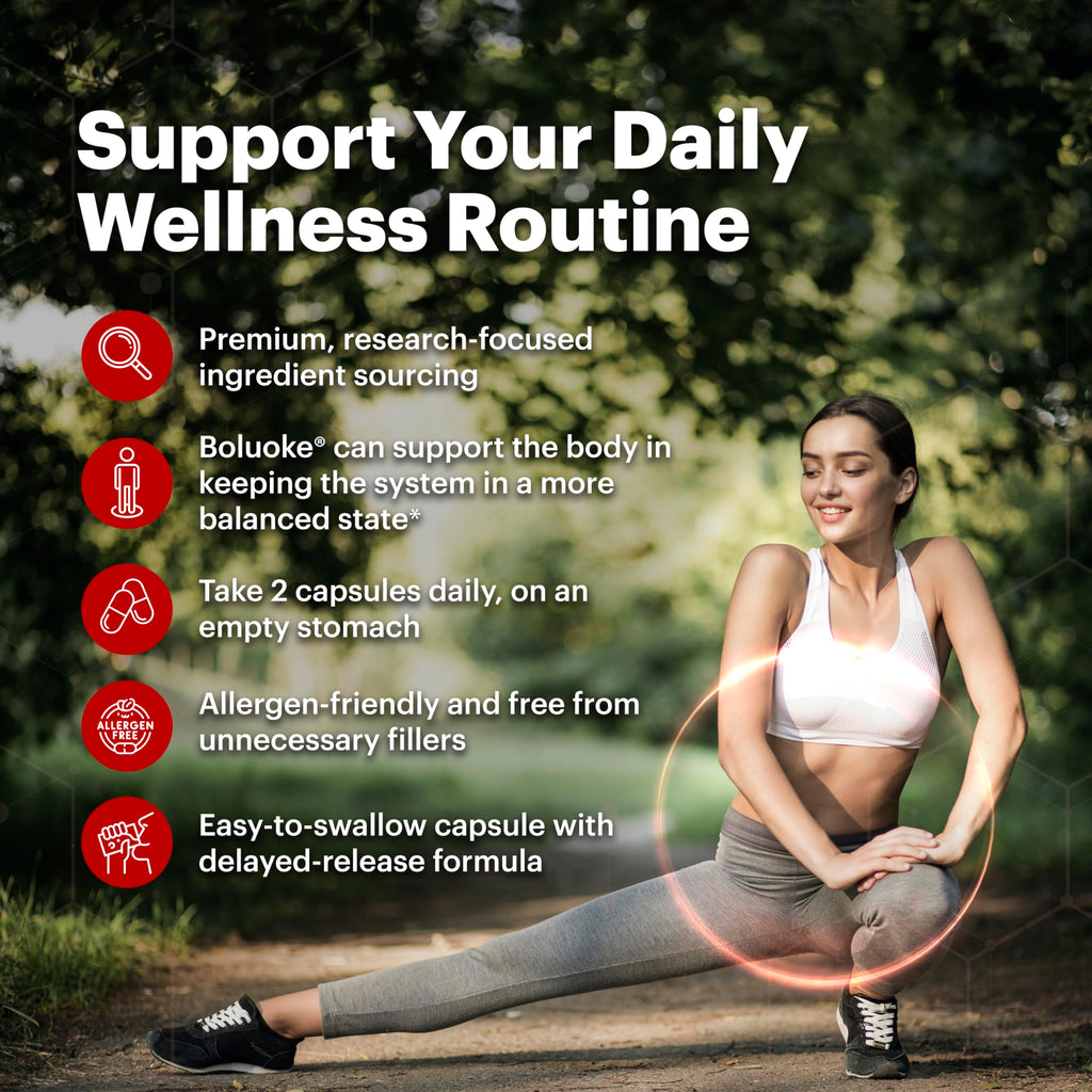 Boluoke Canada RNA Lumbrokinase Enzyme Supplement - Traditionally Inspired Circulatory Wellness Formula - Targeted Delivery Capsules - 30 Capsules