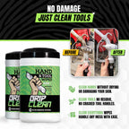 Grip Clean Heavy Duty Hand & Tool Cleaning Wipes – Waterless Hand Cleaner for Mechanics, Garage & Shop Use – Dual-Sided Grease, Oil & Paint Remover Wipes with Citrus Scent - 72ct (6 Pack)