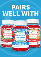 Lunakai USA Made Calm & Stress Relief Gummies – Delicious GABA + L-Theanine Calming Supplement for Adults & Kids – Natural Stress Support - 3 Pack