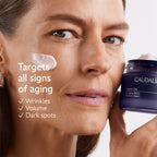 Caudalie Premier Cru The Rich Cream, Skin Barrier Repairing Rich Moisturizer with Ceramides, Refillable Jar - 50 mL