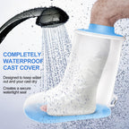 YUNCHI Waterproof Extra Wide Leg Cast Cover for Shower Adult After Surgery with Non-Slip Bottom, Extra Large Watertight Foot Cast Protector for Plus Size Adults Large Casts Surgery Shower Boots